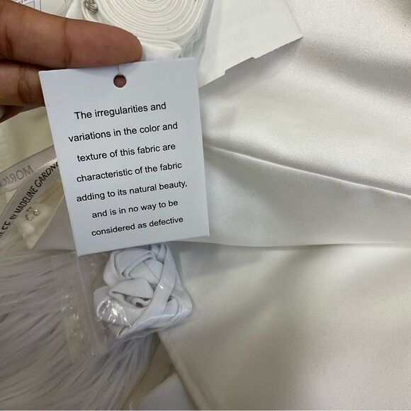 NEW Mori Lee style 21644 ivory satin high low hem line maxi gown wedding 2 - Picture 9 of 11